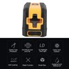 High Accuracy Automatic Infrared 2 Lines Horizontal Vertical Self Leveling
