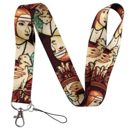 Pinstant Lady with an Ermine Portrait Leonardo Da Vinci Renaissance Painting Neck Lanyard
