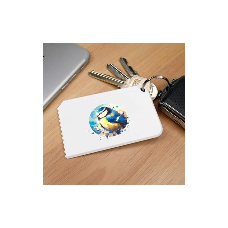 Azeeda 'Colourful Blue Tit' Plastic Ice Scraper (IC00037226)