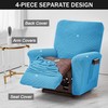 CONRUSER Stretch Recliner Chair Covers, 4-Piece Soft Sofa Cover Thick