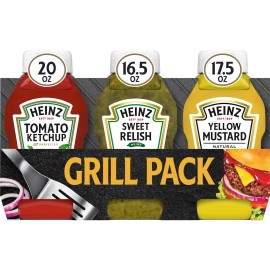 Heinz Tomato Ketchup, Sweet Relish & Yellow Mustard Grill Pack, 3 ct