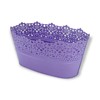 DARO DEKO Metal Flower Pot Bowl Purple 11 x 23