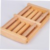 Healeved Relaxation Feet Massager Tool 6 Row Wooden Roller Massager