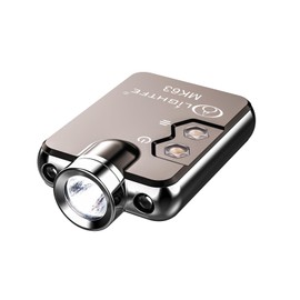 LIGHTFE Key-Chain Flashlight MK63 3 in 1 uv Light+Glare White Light+red Light for EDC Flashlight, Camping Flashlight, Emergency Light Designs to Max. 300LM Brightness, 3 Colors LED Lamp(Grey)