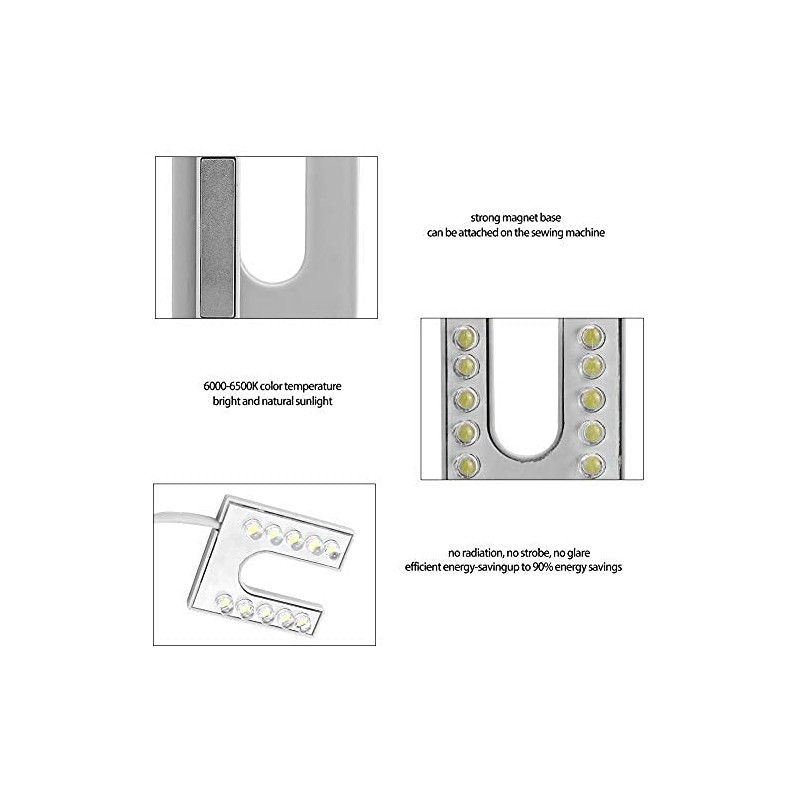 Sewing Machine Light, LED Gooseneck Light 1.4 m with PS