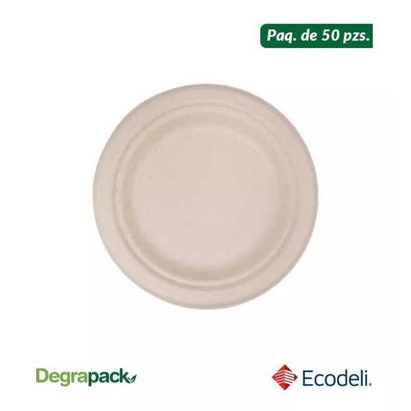 Degrapack Paq Con 50 Pzs De Plato Redondo Desechable 6