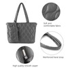 ZOSIVEB Puffer Tote Bag with zipper for Women, Large Quilted
