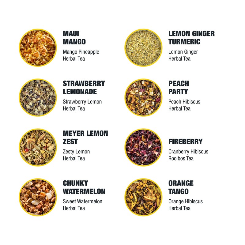 Tiesta Tea - Herbal & Rooibos Tea Sampler Dry Flight