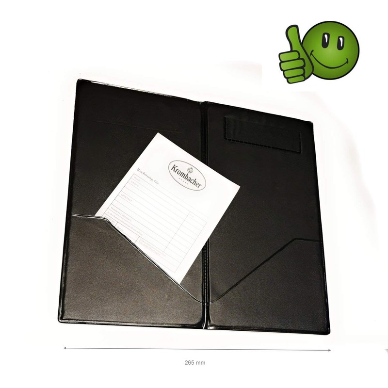 Kerafactum Bill Folder Leather Look 2 Inside Pockets for Opening