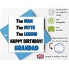 Printperfect Grandad Birthday Card, Happy Birthday Grandad "The Man, The