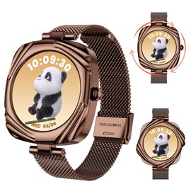 YUNLDFIT YUNLDFIT Smart Watch for Women,Voice Call Ladies Watches，Women's Health Wristwatch，Heart Rate/Sleep/Multiple Sports Mode Fitness Tracker Multilingual Smartwatch for Android iOS (Coffee)