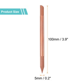 sourcing map Glass Cuticle Pusher Tool Dual Ended Crystal Glass Cuticle Remover Manicure Stick for Nail Care Shaper Cuticle Filing, Orange