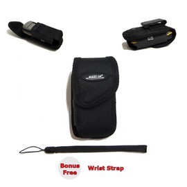 Magellan Clip Carrying Travel Case for Garmin Oregon 200 300 400t 450 450t 550 550t 600 650t 700 Handheld GPS + Free Bonus Wrist Strap - MGCC