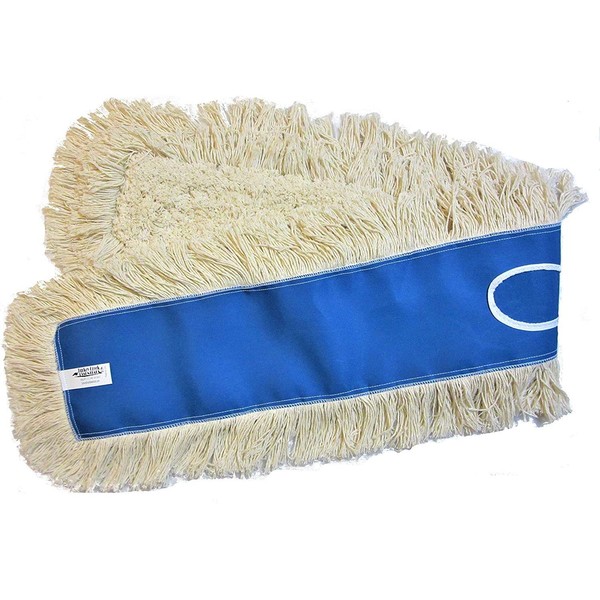 48" Industrial Strength Washable Cotton Dust Mop Refill Thick Tufted Replacement Head for Home & Commercial Use for 48 Inch Frame Cleans Hardwood Laminate Concrete or Other Floor Systems