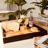 JJSQYLAN Wooden Serving Tray with Handles Rectangle Breakfast Tray for