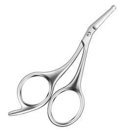Premium Stainless Steel Round Tip Nose Hair Scissors Small Eyebrow Scissors Trimmer for Women Men(Silver)