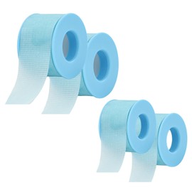 ISTOOLCO Lash Tape for Eyelash Extensions,Lash Extension Tape,Breathable,Easy Tear,Easy Removal,for Make up,Lips,Eye Shadow Supplies (Blue 4Rolls,0.98in*3.9yd/0.49 * 3.9yd)