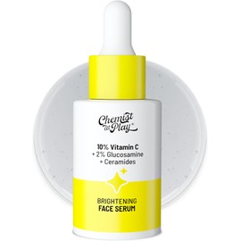 Chemist At Play 10% Vitamin C Face Serum |Brightens & Gives Glow |Fades Dark Spots |Treats Hyperpigmentation| Balances Melanin Production | Ethyl Ascorbic Acid & Glucosamine | For All Skin Types 30ml