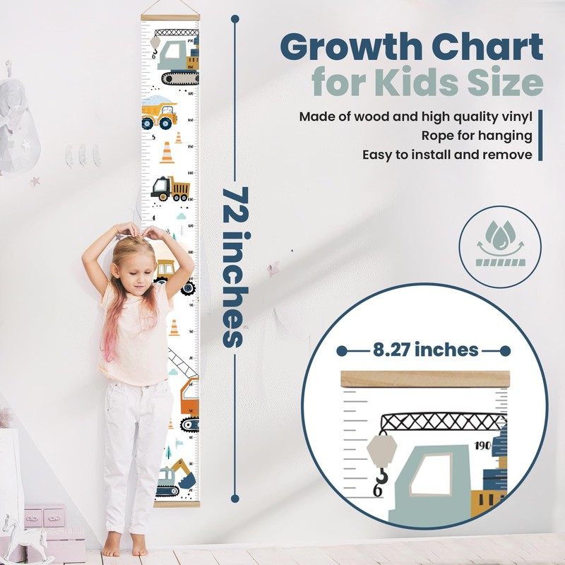 Échelle de croissance avec cadre - Baby Growth Height Chart,
