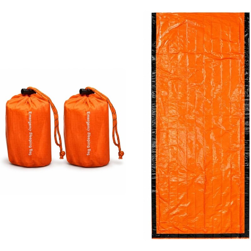 NovaMedic Emergency Sleeping Bag – 84"x36" Thermal Mylar Survival Bivy