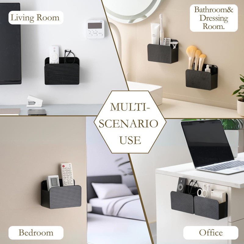 LINFIDITE Adhesive TV Remote Control Holder Wall Mount TV Remote