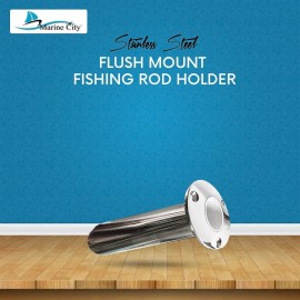 MARINE CITY 90° Deluxe Fishing Rod Holder with Drain Flush Mount