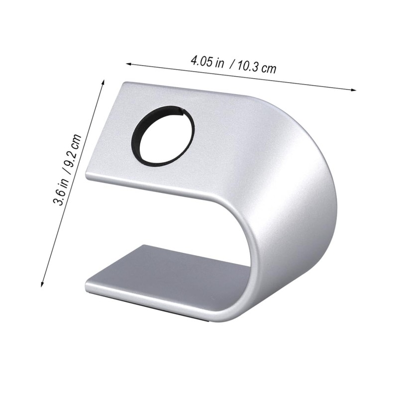 jojofuny U-Shaped Silver Watch Cradle Stand Dock Station Sturdy Holder