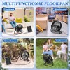 Hortsun 1 Set 16" 15600mah Solar Powered Floor Fan for