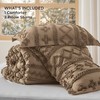 Bedsure Tufted Boho Comforter Set King Size - Brown Boho