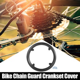 X AUTOHAUX Chain Guard Bicycle 42 Teeth Chain Guard Ring 4 Holes Chain Guard Disc Bicycle Crankset Crankset Cover Protection Black