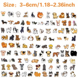 100 Pcs Cute Dog Stickers,Ymapinc Waterproof Puppy Sticker, Water Bottle Stickers for Boys Girls, Dog Water Bottle Sticker for Laptop, Party Favors & Scrapbooking Decor