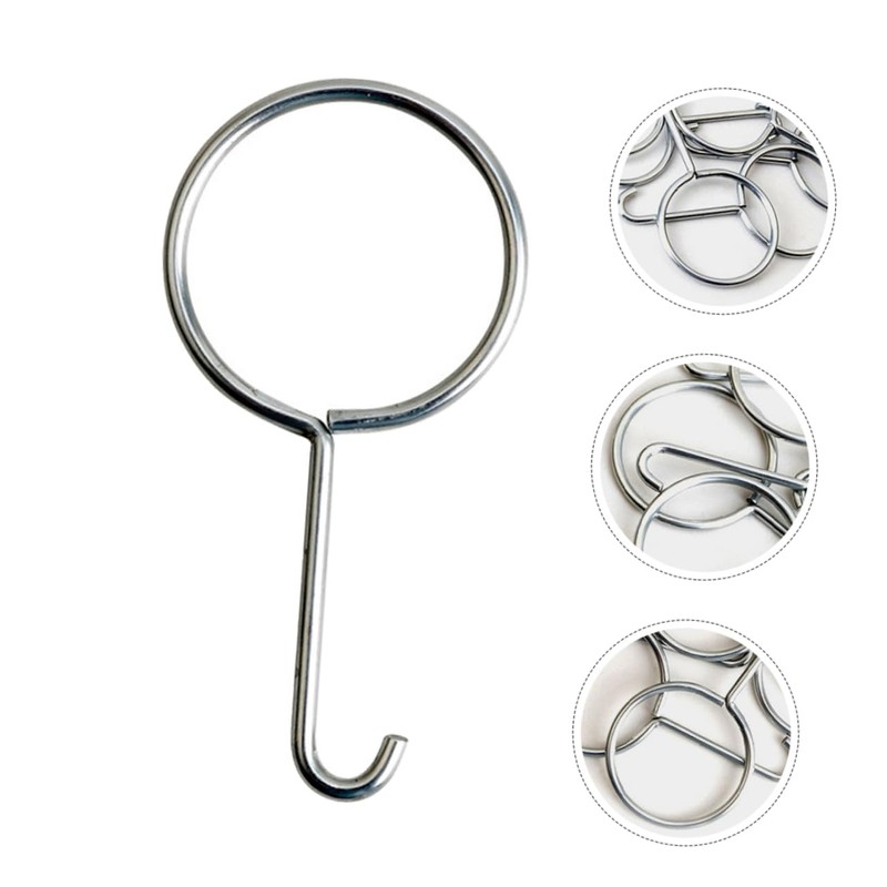 LIFKOME 10pcs Stainless Steel Drain Key Lifting Hooks Ergonomic Shower