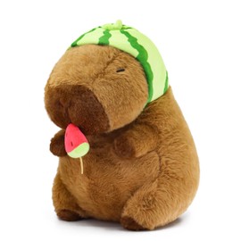 TXDRRA TXDRRA Cute Capybara Soft Plush Animal Toys, Capybara Stuffed Aniamls Toys for Girls Kids Adults Birthdays Valentines Gift (Watermelon Capibala)