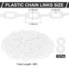 PATIKIL White Plastic Chain, 39 ft 6mm Safety Barrier Chain