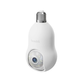 Hombli 2K QHD Outdoor Security Camera | E27 Bulb Socket | Pan & Tilt Angle | WiFi | Infrared, Colour Night Vision | Motion Activated Floodlight & Alarm | Compatible with Alexa & Google