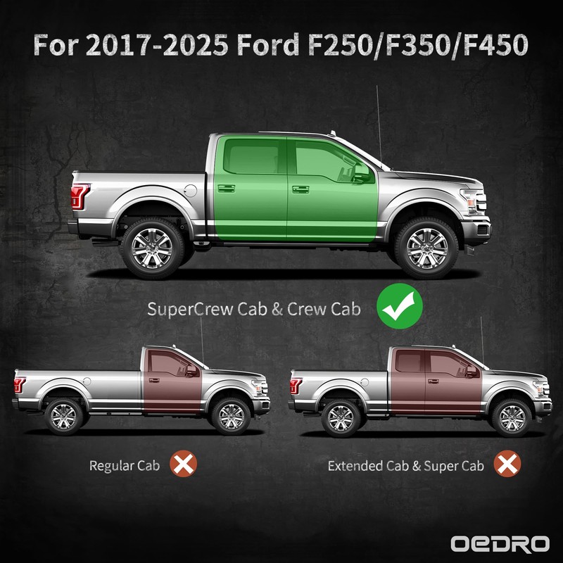OEDRO Truck Bed Mat Fit for 2017-2024 2025 Ford F250/F350/F450