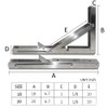 Folding Shelf Brackets - Heavy Duty Stainless Steel Collapsible Shelf
