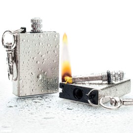 Permanent Endless Match- Emergency Fire Starter- Forever Match- Outdoor Survival Tool- Outdoor Emergency Flint Stone Lighter with Keychain for Travel, Camping, Hiking, Fishing, BBQ