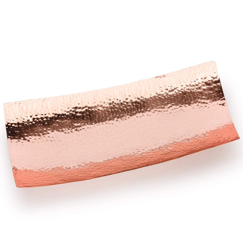Colleta Home Rectangular Copper Serving Tray- Copper Serving Tray and
