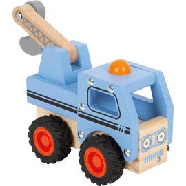 small foot Tow Truck Made of FSC 100% Certified Wood, Toy Car with Movable Loading Crane, from 18 Months, 12446