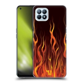 Head Case Designs Inferno Hot Rod Flames Hard Case Cover for Oppo Reno4 SE 5G