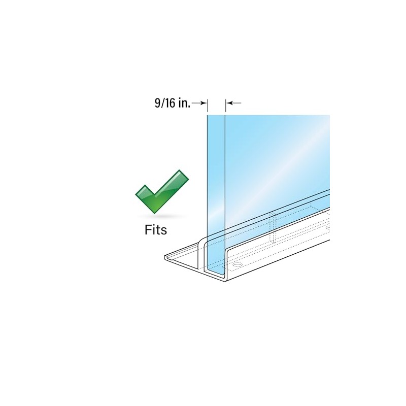 Prime-Line M 6221 Sliding Shower Door Bottom Guide, 5/8 In.