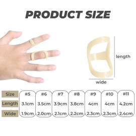 Hsrag 14Pcs Finger Splints for Arthritis, Thumb Splint for Trigger Thumb, Oval 8 Finger Splint for Sprained Swollen Fingers, Arthritis Pain, Sports Injuries (Sizes 5, 6, 7, 8, 9, 10, 11)
