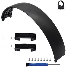 Studio 3 Replacement Headband & Hinge Replacement for Beats Studio3 Headphone,Durable Parts Accessories Repair Kit Set(Matte Black)