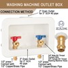 [1 Piece] Lingmfg Washing Machine Outlet Box 1/2 inch Press-Connect