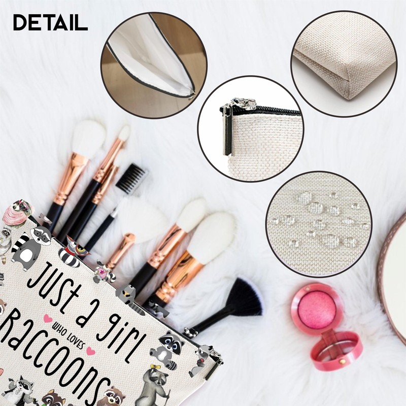 Funny Makeup Bag Gift, Who Loves Raccoon, Motivational Travel Bag,