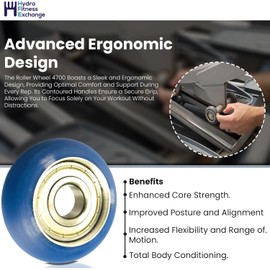 Hydra Fitness Exchange Slide Roller Wheel with Bearing (104247-001) | Small Roller Blade Wheels for Home Gym Equipment | Compatible with Octane Fitness Pro 4700 & Pro 3700 Elliptical Machines - Blue