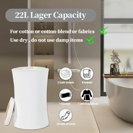 Antlu Large Towel Warmers for Bathroom, Heated Towel Warmer for Bath Blanket,Heating by Appointment, Automatic Closing, Fits Up to Two Extra-Large Bath Towels