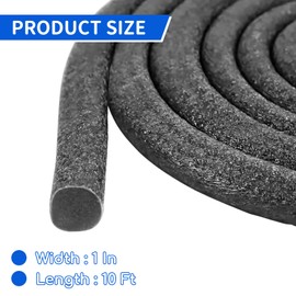 Foam Backer Rod for Gaps Concrete Crack Filler Joints Foam Gap Fillers Caulk Saver Backing Rod Concrete Filler Rope Joint Filler (1 Inch X 10 Feet)