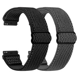 TumpCez - Quick Release Elastic Nylon Watch Straps - Band Width- 16mm 18mm 19mm 20mm 22mm 24mm Watch Straps -Choose Colour & Width